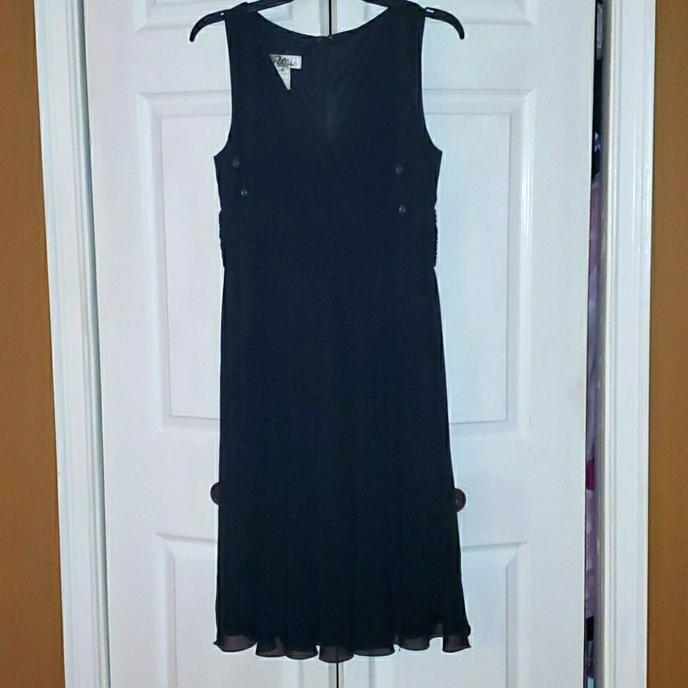 Patra Petite Black Cocktail Dress, Size 14